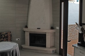 Chimenea piedra caliza