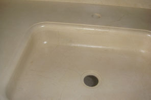 Encimera de baño con lavabo integrado macizo
