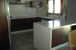 Encimera Silestone Blanco Dune con península