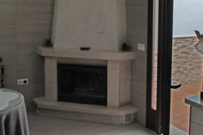 Chimenea piedra Caliza tradicional